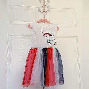 CAT & JACK | Colorful Unicorn Patriotic Print Dress.